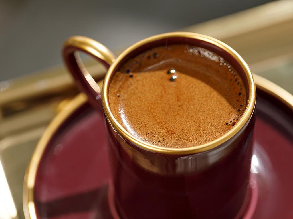 Stripes Porțelan 4 Piese 2 Persoane Set De Cești De Cafea 85 ml mov