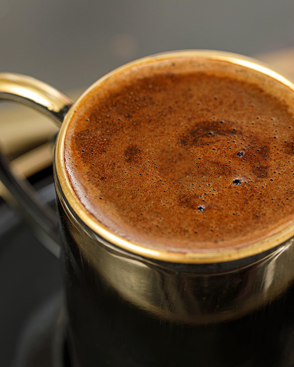 Stripes Porțelan 4 Piese 2 Persoane Set De Cești De Cafea 85 ml Negru