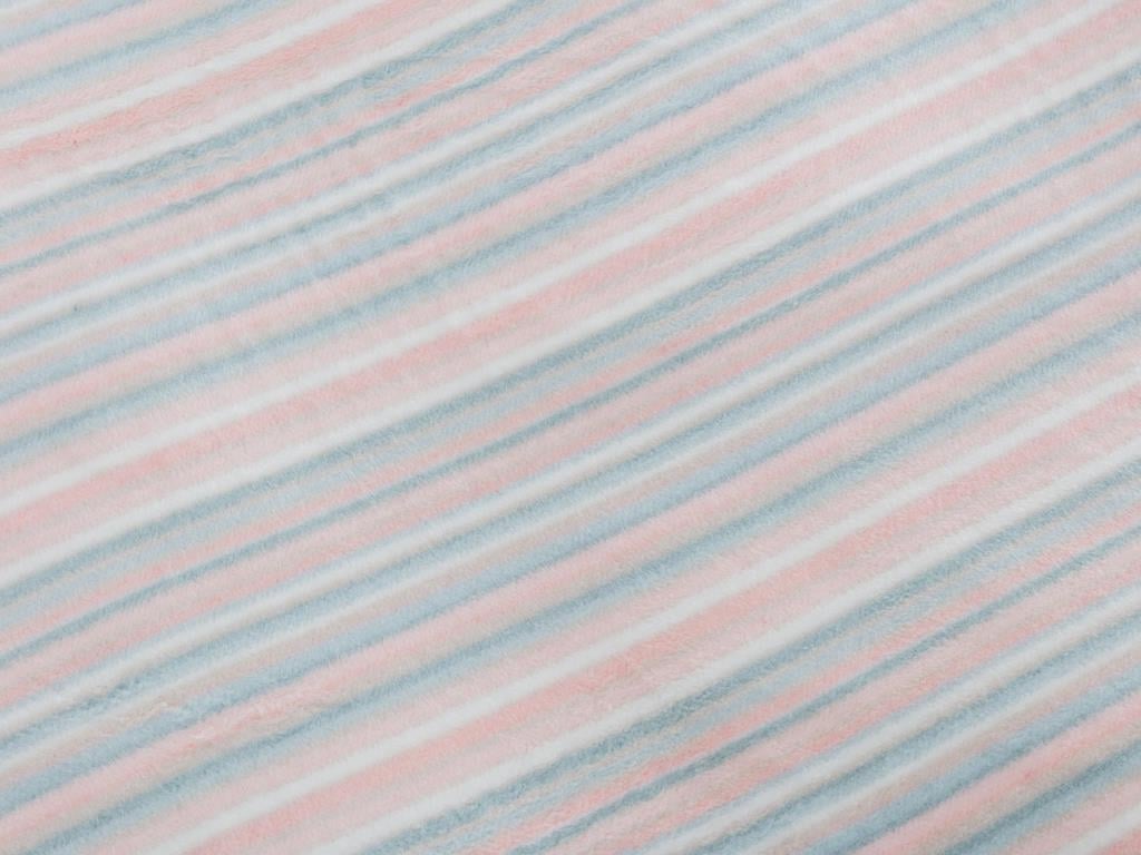 Stripy Cottony Double Person  PĂTURĂ 200x220 cm Pink