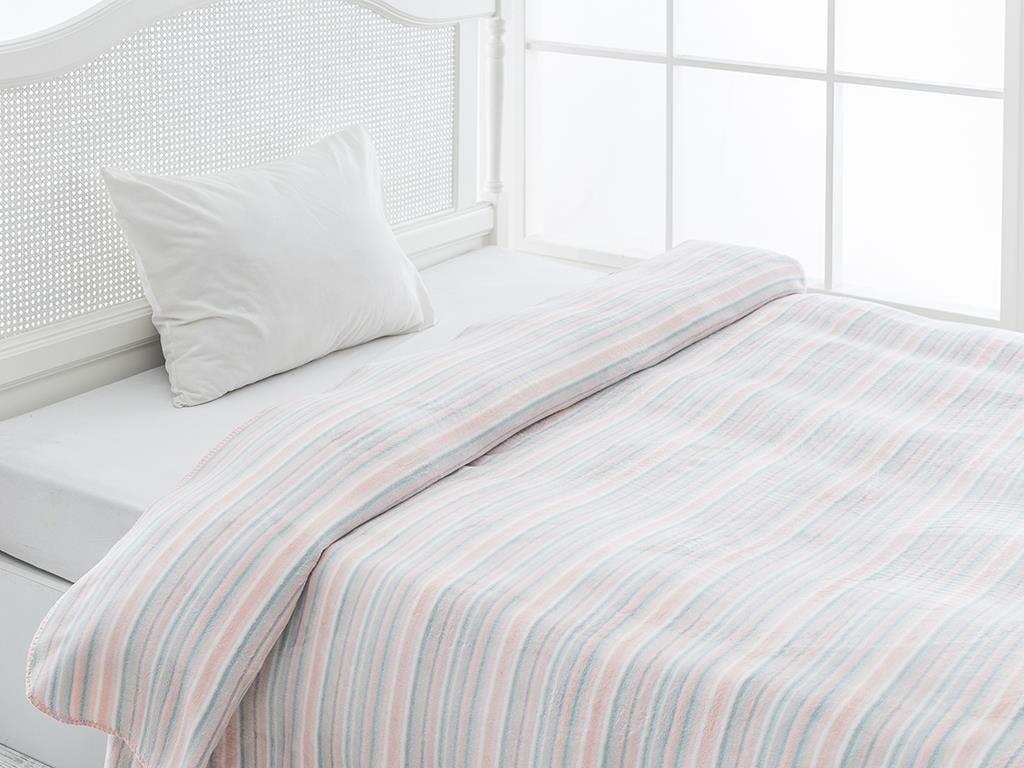 Stripy Cottony For One Person  PĂTURĂ 150x200 cm Pink