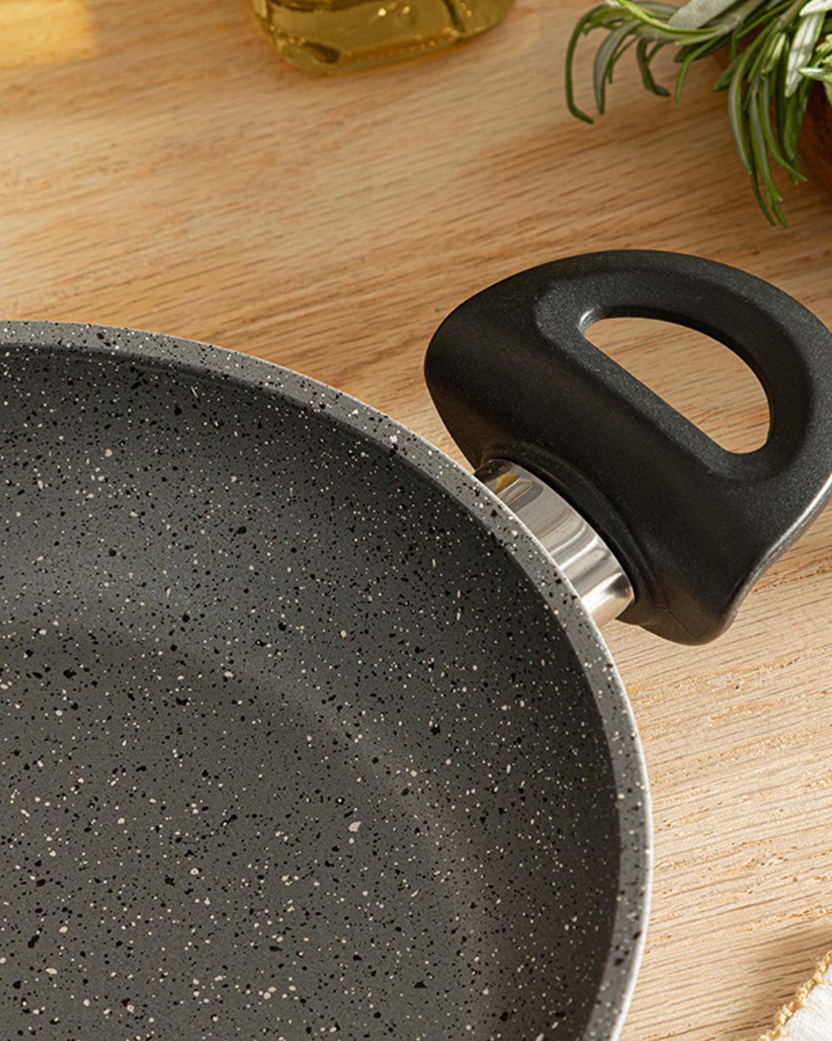 Super Tigaie Puțin Adâncă Antiaderent, Granit, 20 Cm, Albastru İnchis