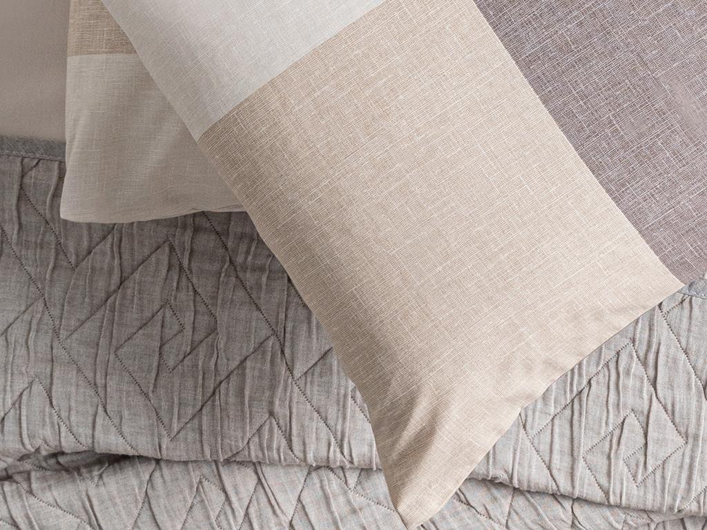 Textured Plaid Cottony Set 2  FAȚĂ DE PERNĂ 50x70 cm Beige