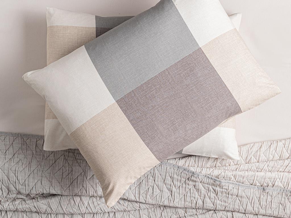 Textured Plaid Cottony Set 2  FAȚĂ DE PERNĂ 50x70 cm Beige