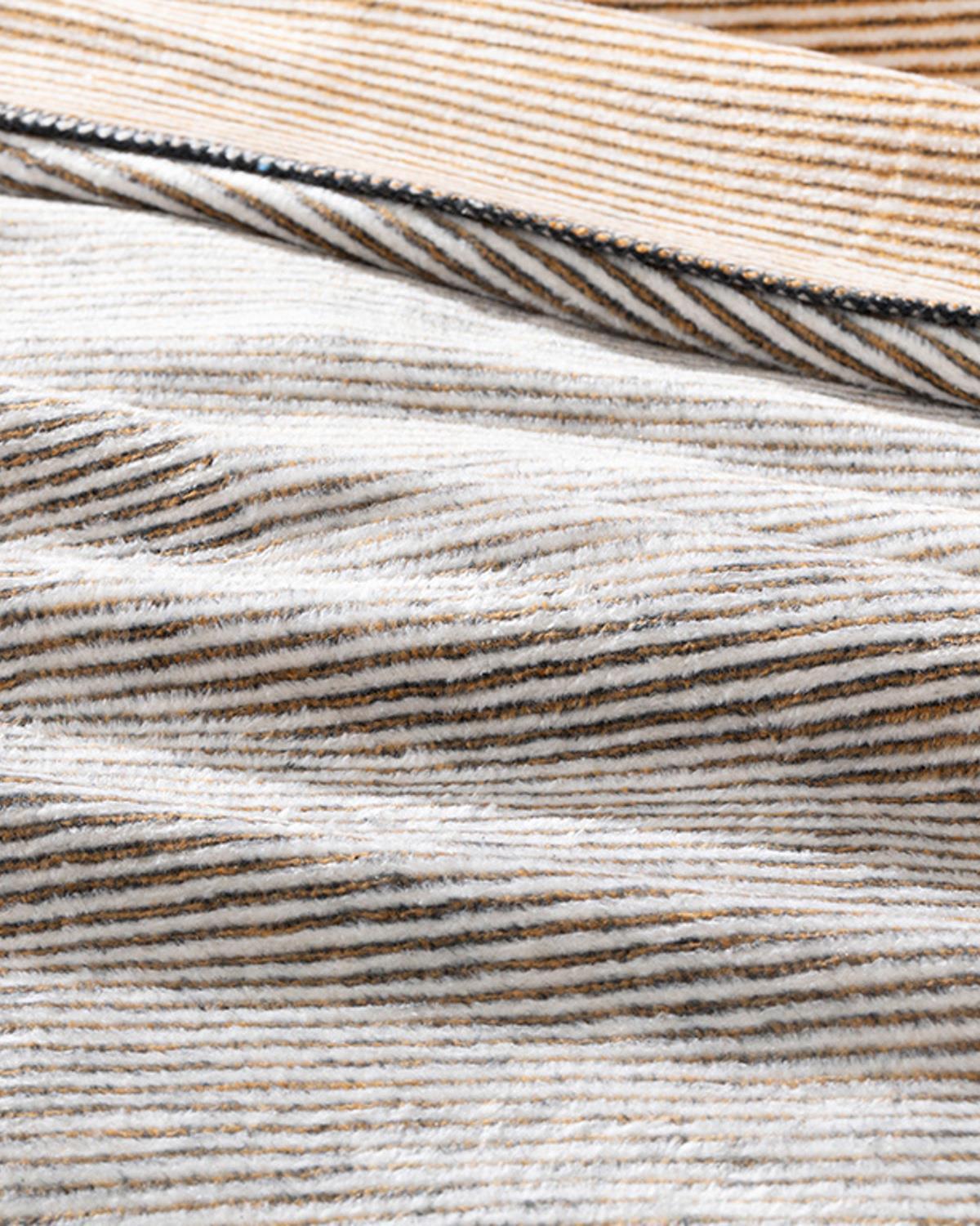 Thin Stripe Cu Bumbac Double Pătură 200x220 cm Antracit - Muștar