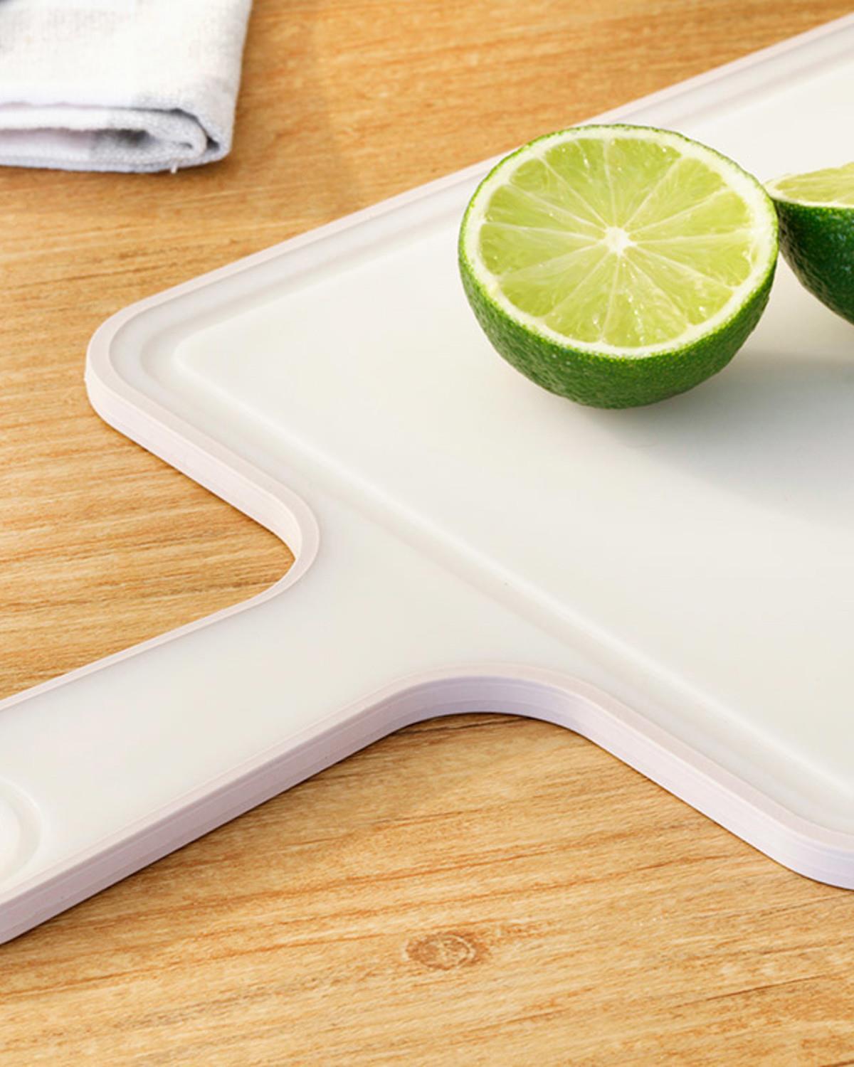 Tocător cu mâner, Basic, plastic, 40 cm, roz pudră