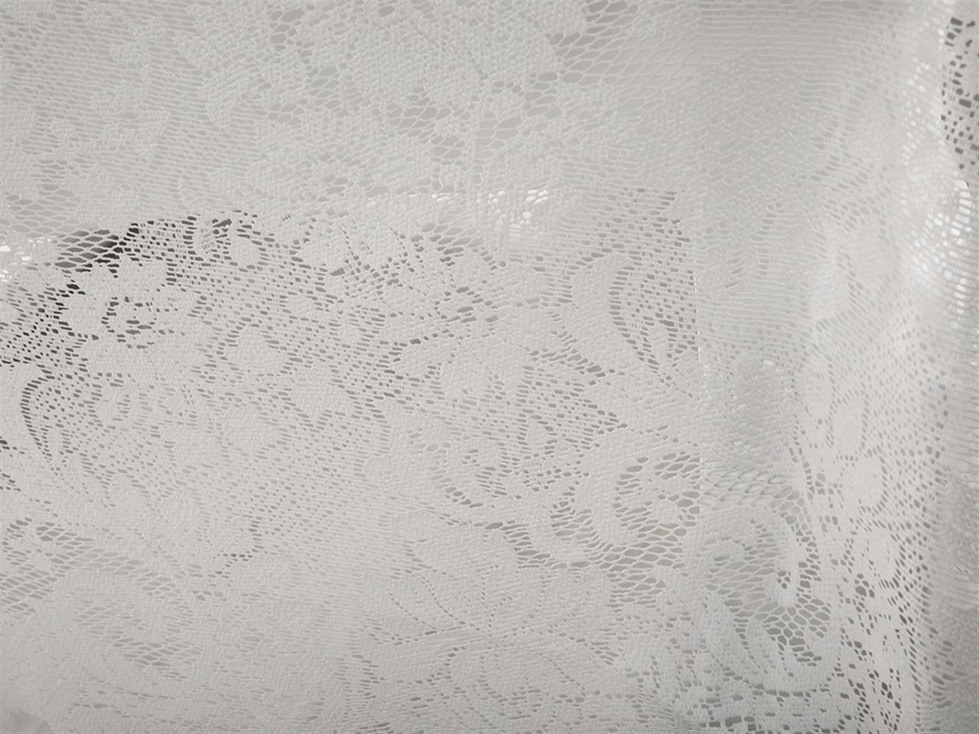 Trandafir mare Guipure În formă ovală 152x228 cm Alb