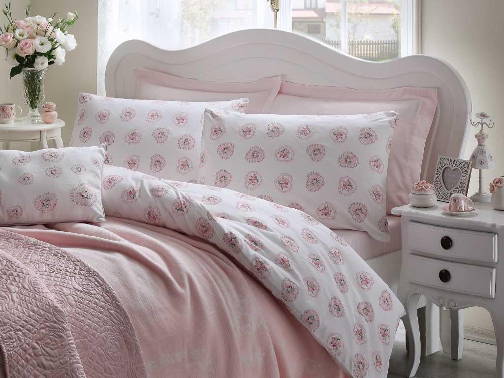 Trandafir pasiune Cottony Double Person  LENJERIE DE PAT 200x220 cm Pink