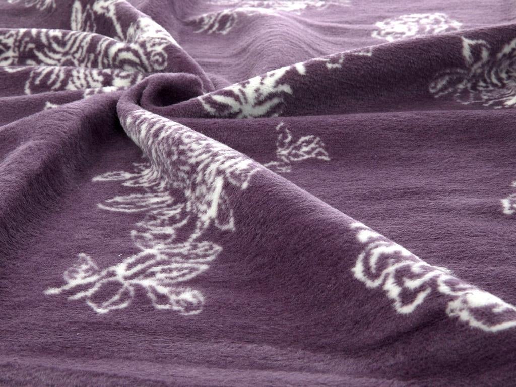 Trandafir prețios Cottony Double Person  PĂTURĂ 200x220 cm Violet.