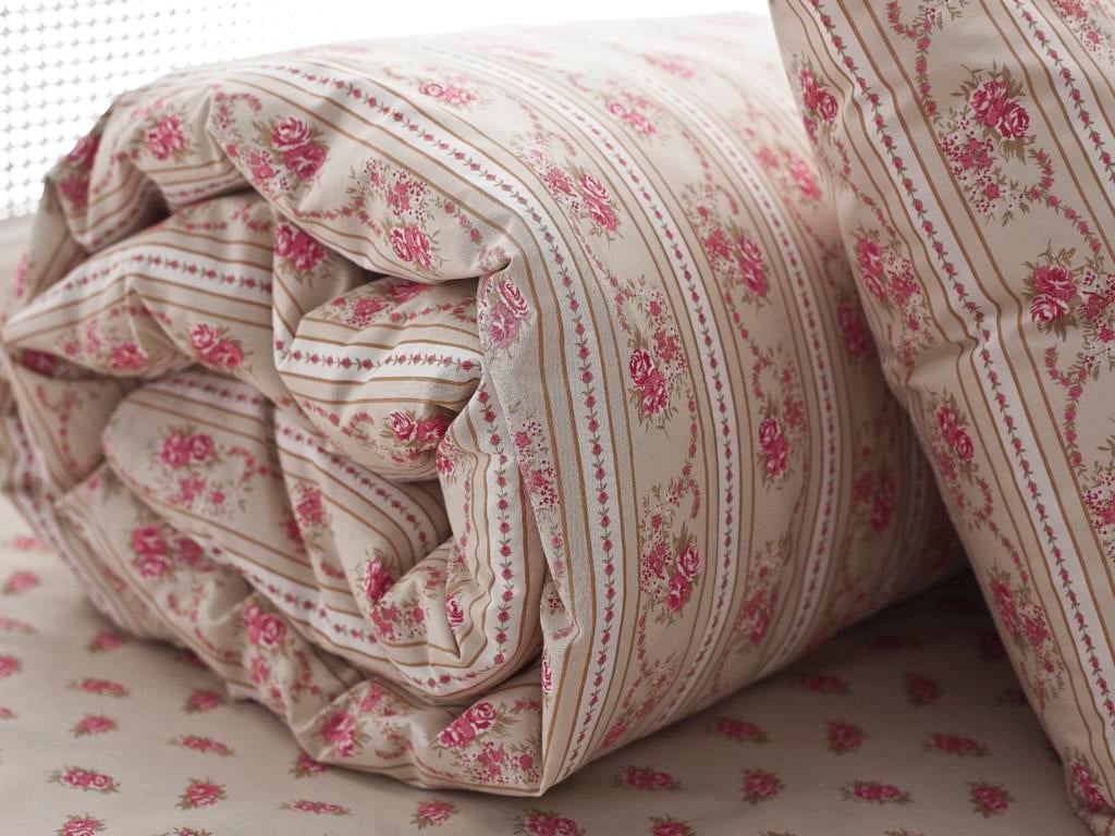 Trandafir sălbatic  Ușor de călcat For One Person  SET LENJERIE DE PAT 160x220 cm Stone Color