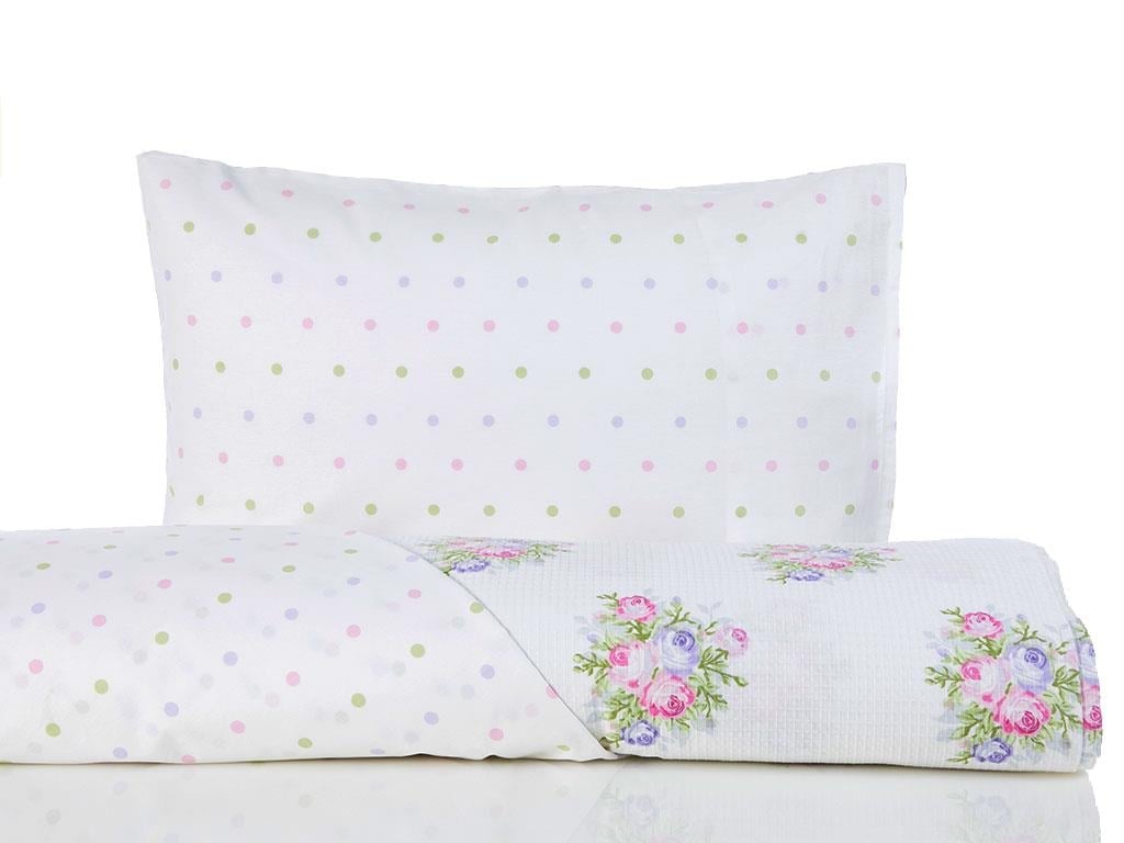 Trandafiri palizi  Cu imprimeu Pentru o persoana  SET CUVERTURĂ 150x220 cm Roz