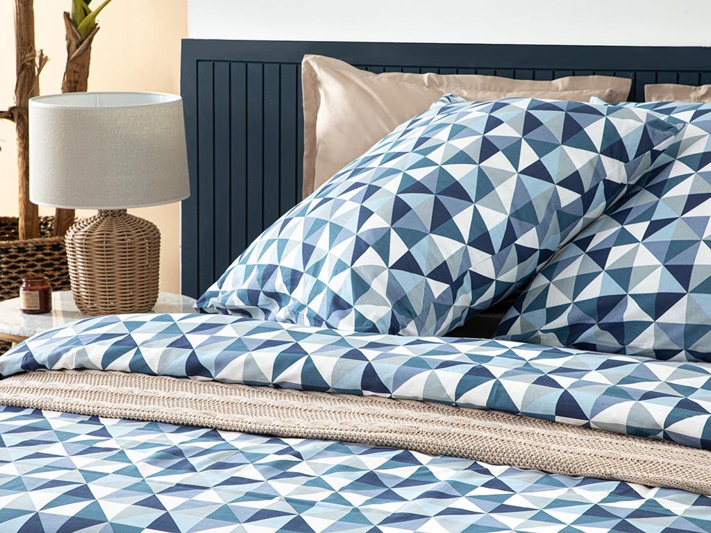 Trigon Cottony Double Person  SET LENJERIE DE PAT 200x220 cm + 80x80 cm Blue-Gray