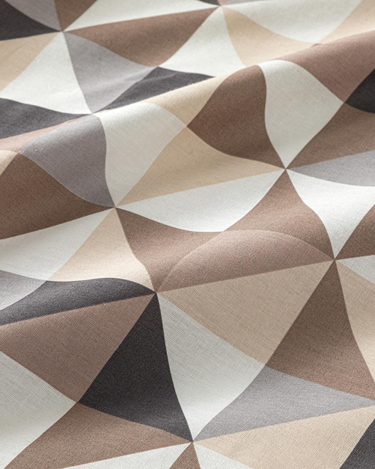 Trigon Cu Bumbac Extra King Lenjerie De Pat 260X240 CM Gri - Bej
