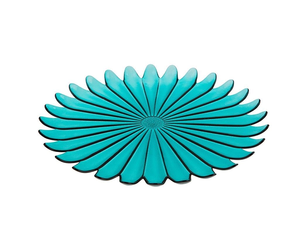 Tulun Glass Service Plate 28 cm Green