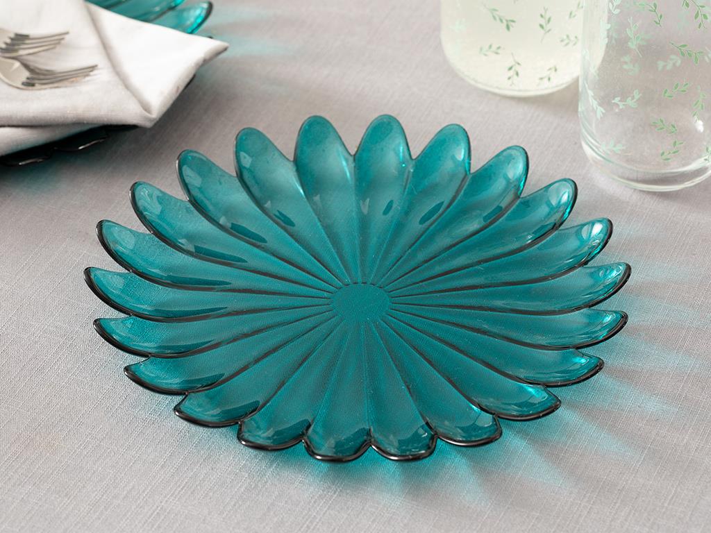 Tulun Glass Service Plate 28 cm Green
