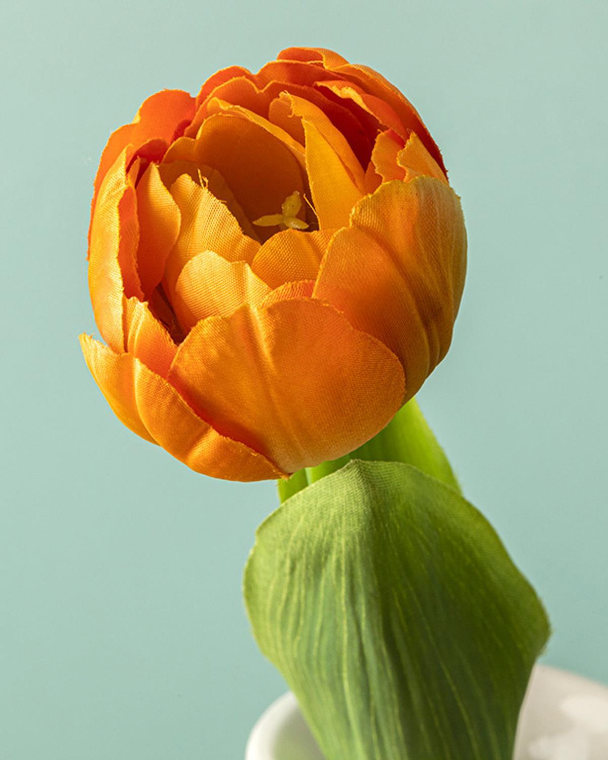 Tulip Floare Artificial Cu O Singură 27.5 cm Portocaliu