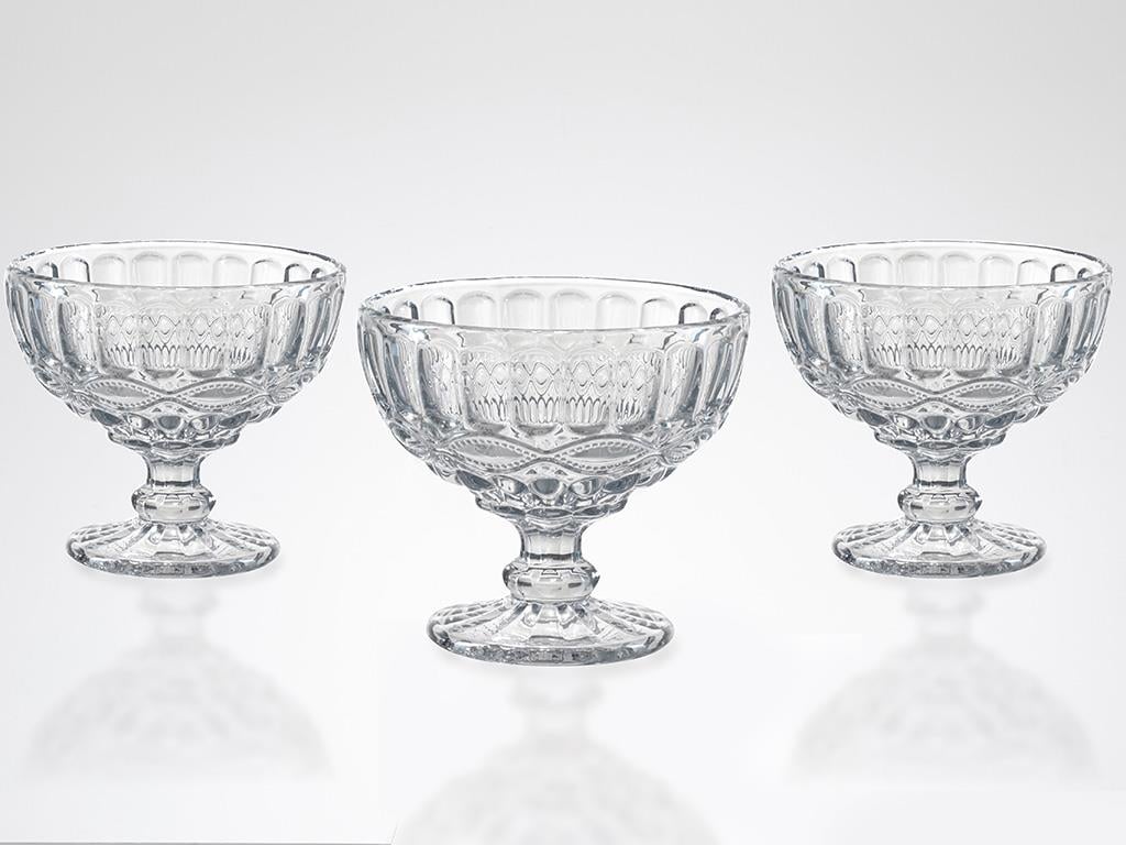 Urbann Glass 3 Set with Feet Cup 300 ml Transparent