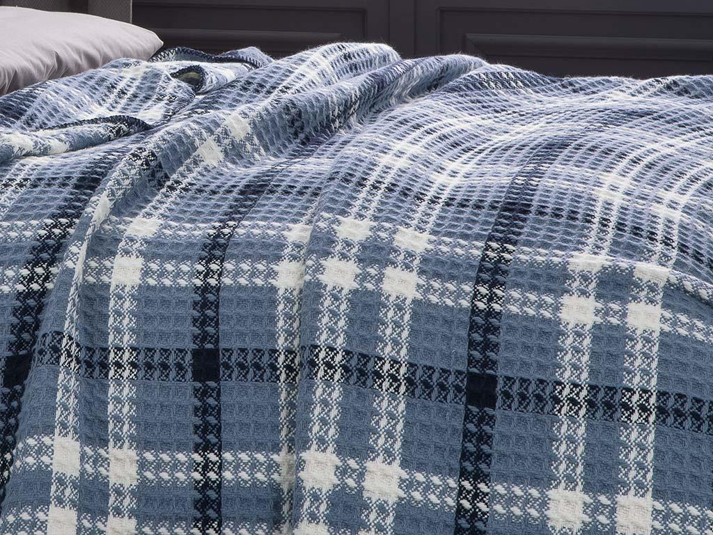 Vafă mare Double Person  PĂTURĂ 200x220 cm Dark Blue- Blue