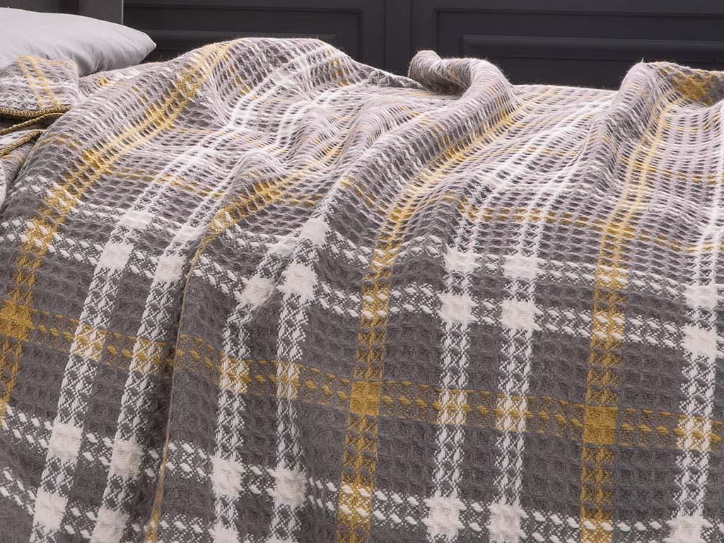 Vafă mare For One Person  PĂTURĂ 150x200 cm Gray-Yellow