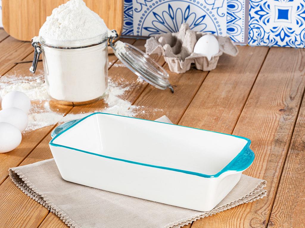 Vanity Porcelain Square Oven Cover White-Green