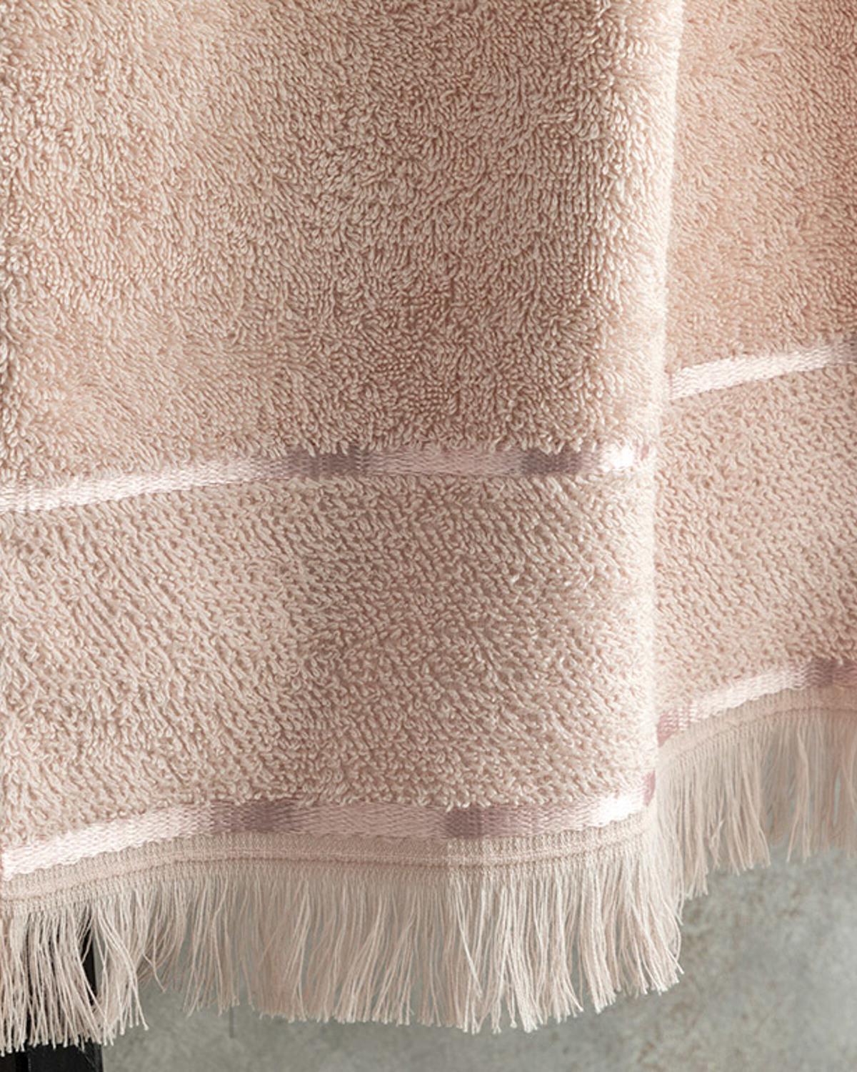 Vegan Cotton Face Towel 50x70 cm Nude