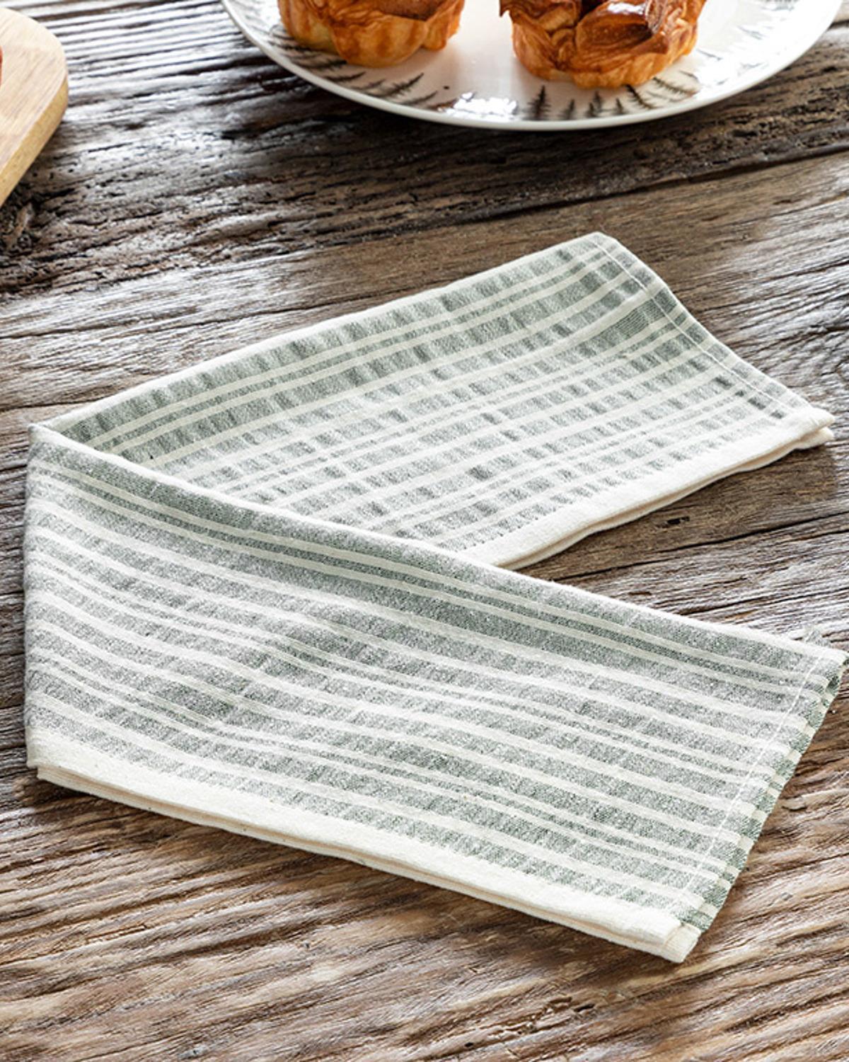 Vertically Cotton Drying Cloth 30x50 cm Green