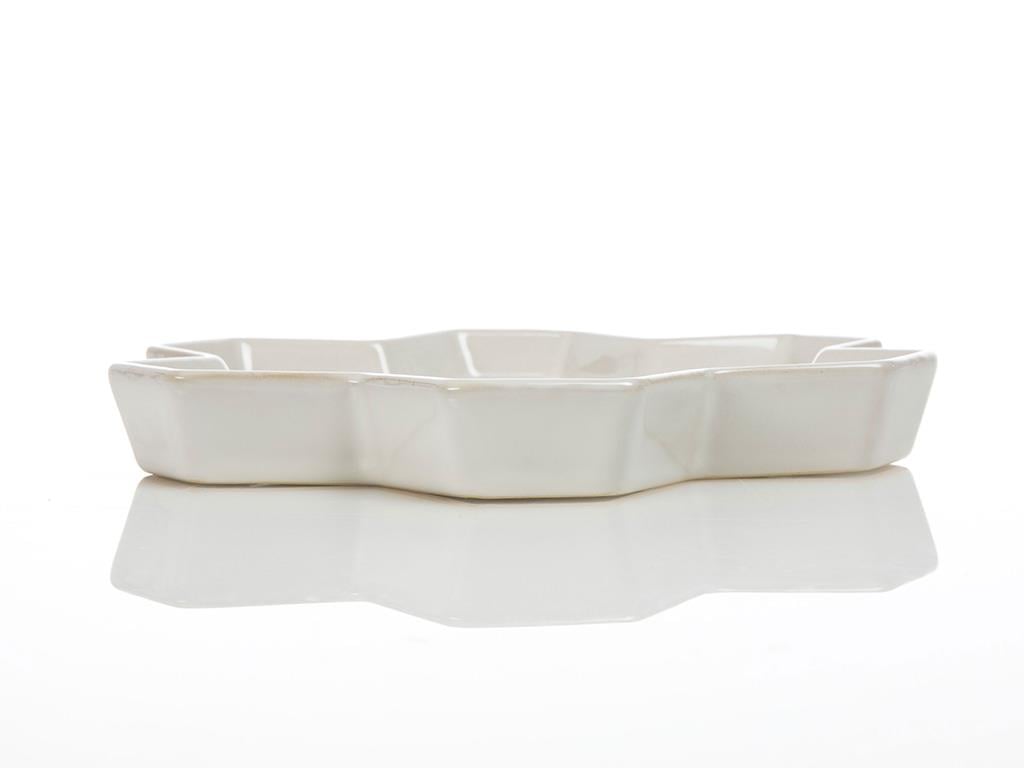 Viața de aur Ceramică Farfurie De Servire 21x21x2cm Cremă.