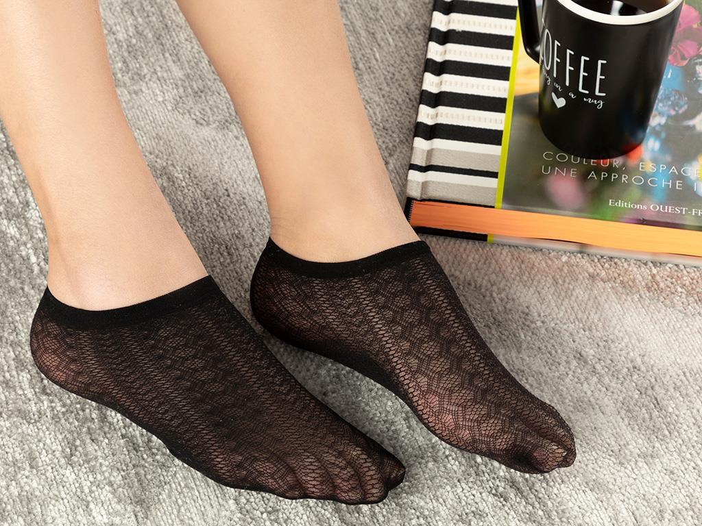 Violet Polyamid Women Single Stockings Standard Black