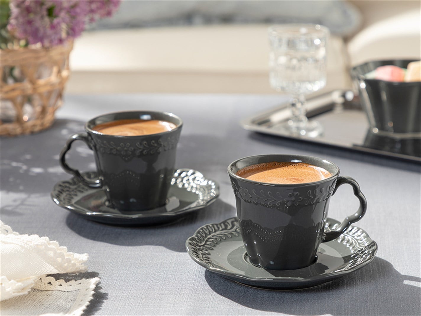 Viyana # 4 Parça 2 Kişilik 80 ml Anthracite
