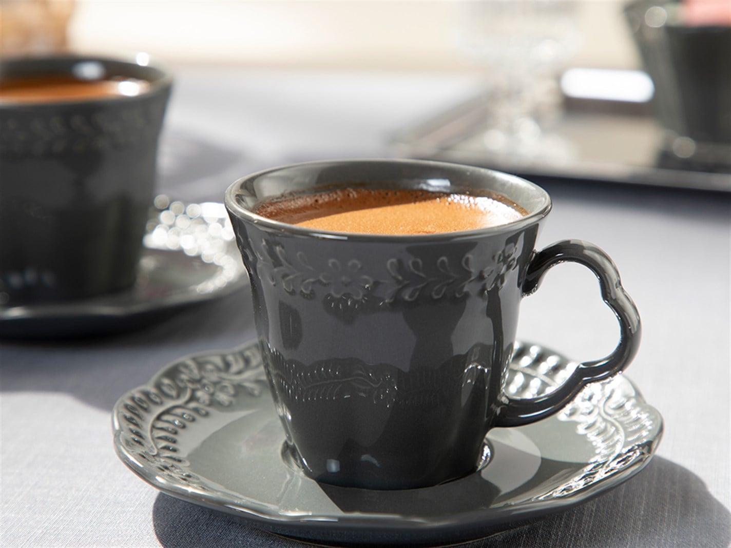 Viyana # 4 Parça 2 Kişilik 80 ml Anthracite