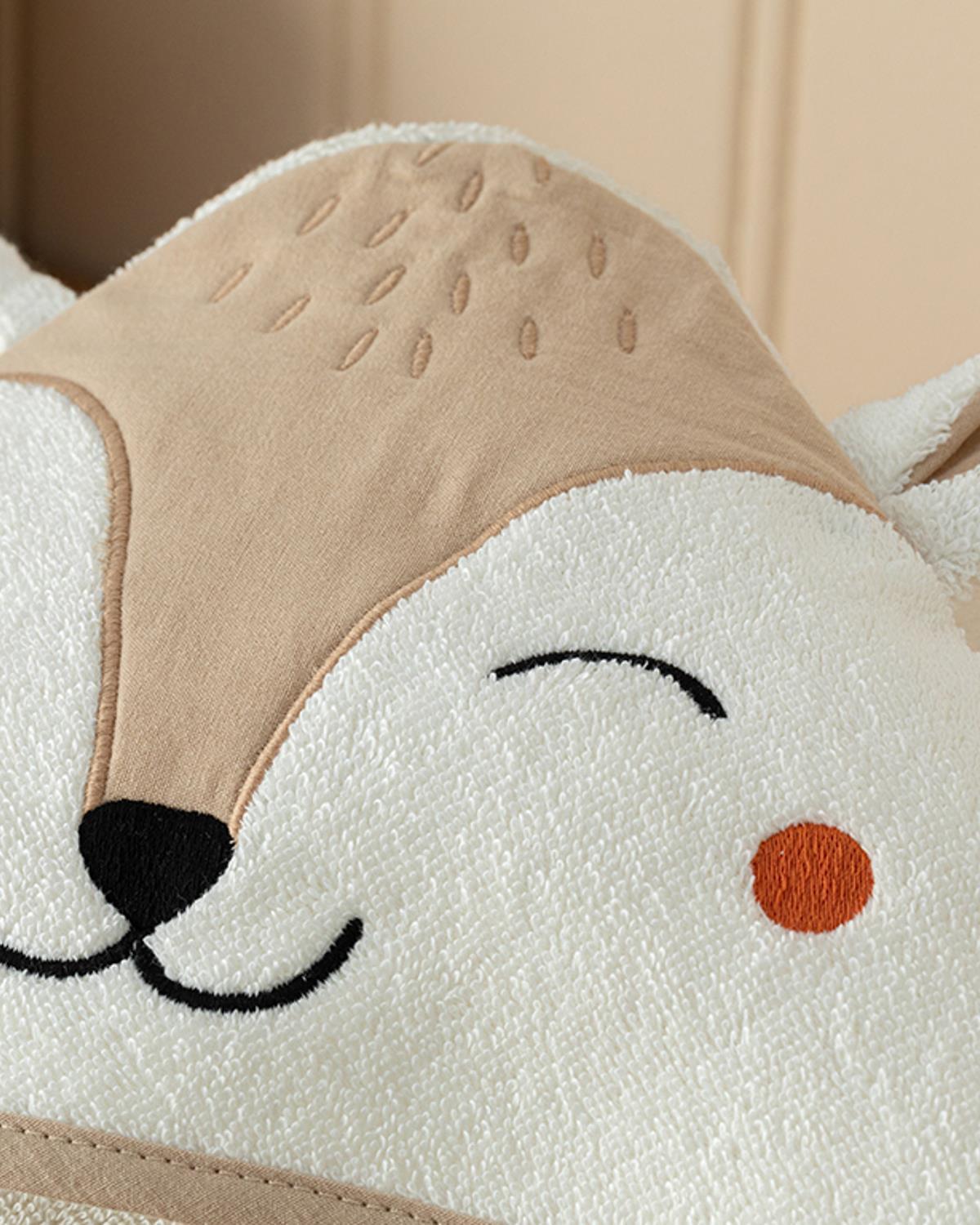 vulpe Bumbac Prosop Bebe 75x75 cm Cafeniu