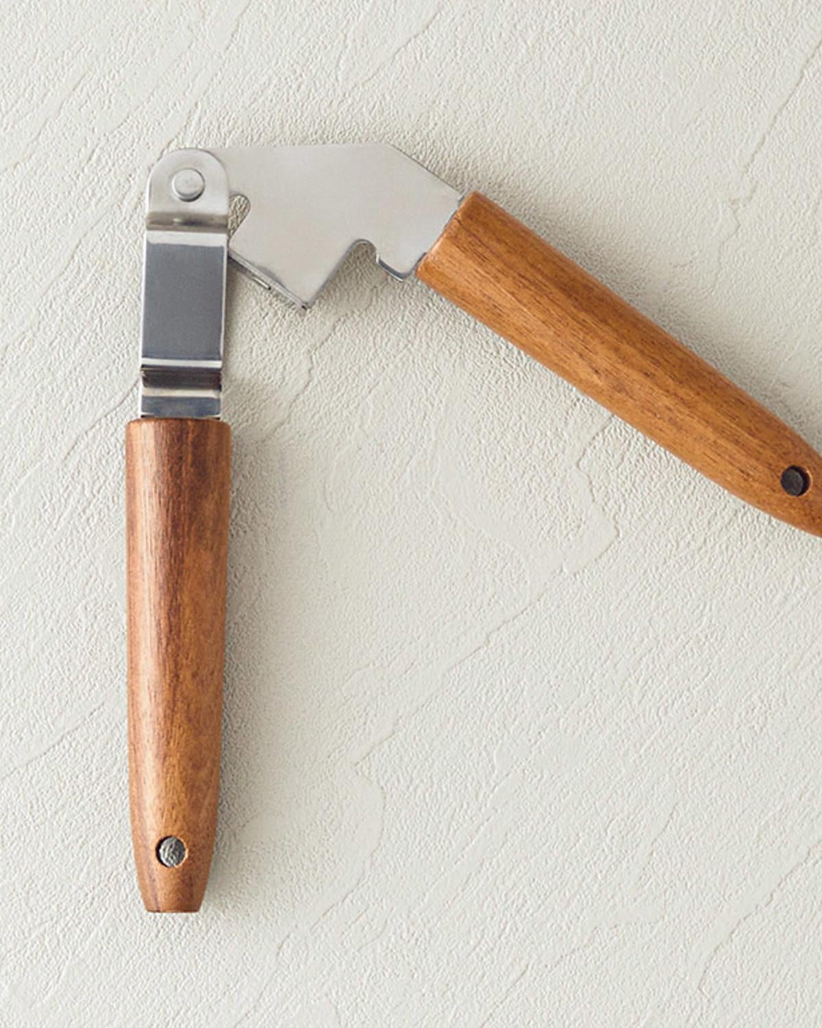 Woody Garlic Oțel Presă Usturoi Ustensilă Bucătărie 19.5 cm Cafeniu