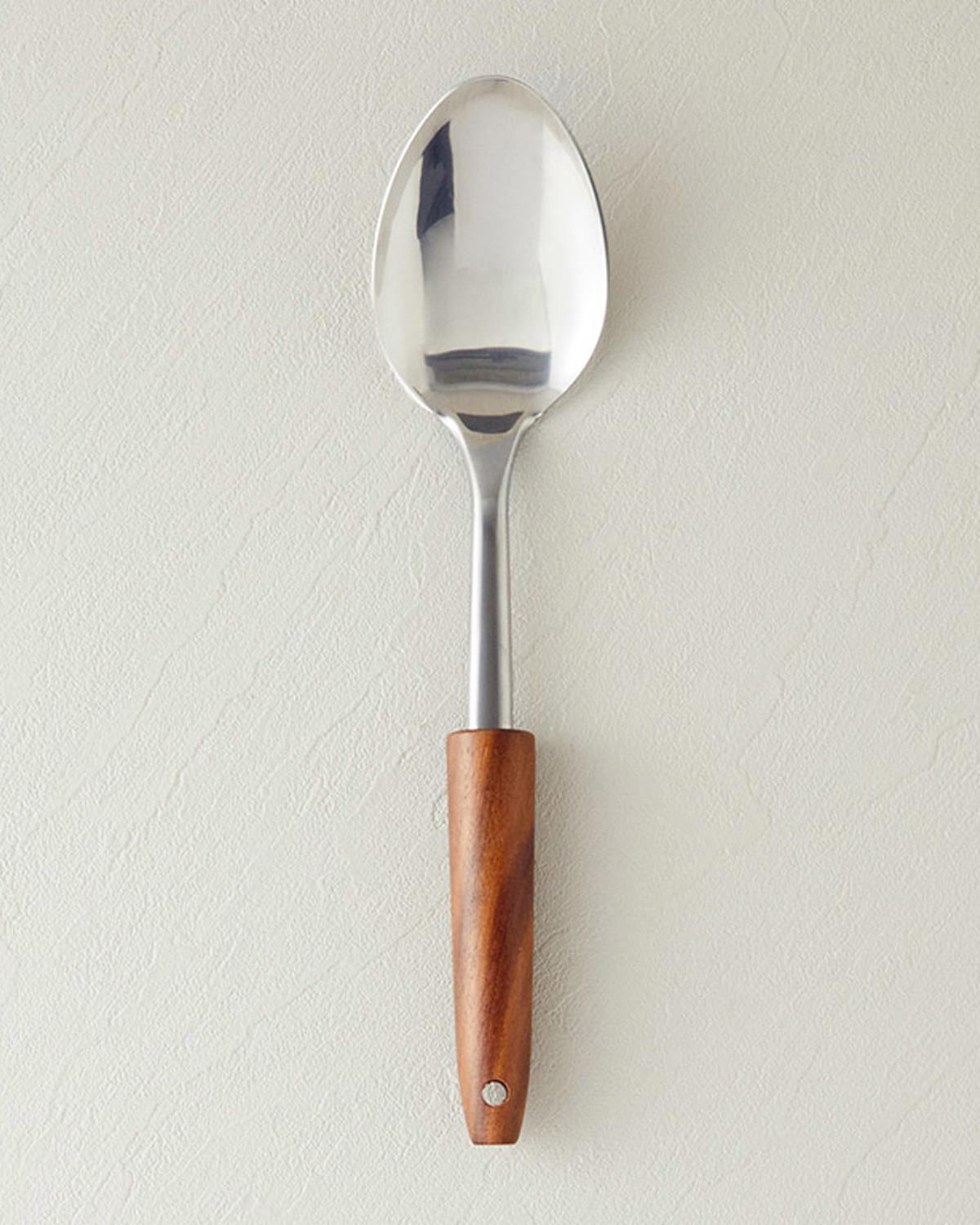 Woody Spoon Oțel Lingură De Servire Ustensilă Servire 30 cm Cafeniu
