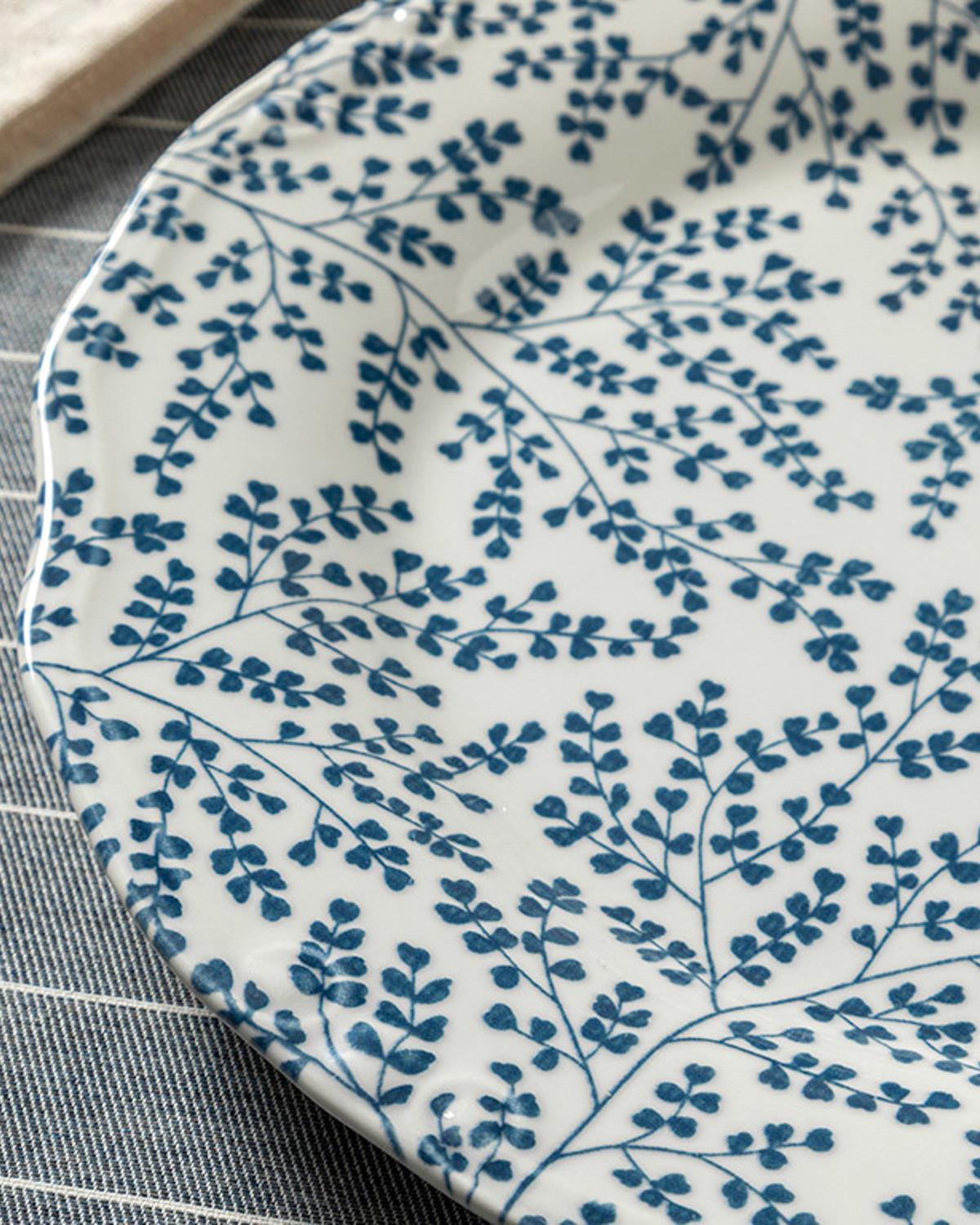 Zebra Porcelain Service Plate 25 cm Blue