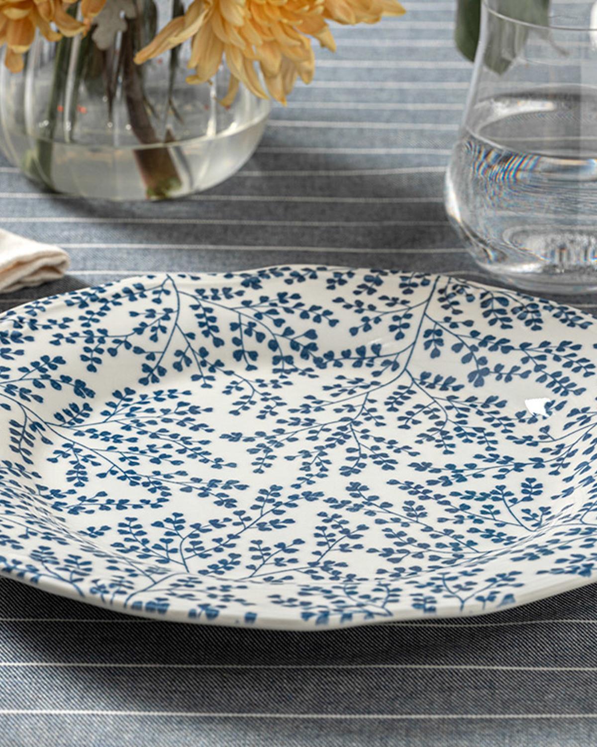 Zebra Porcelain Service Plate 25 cm Blue