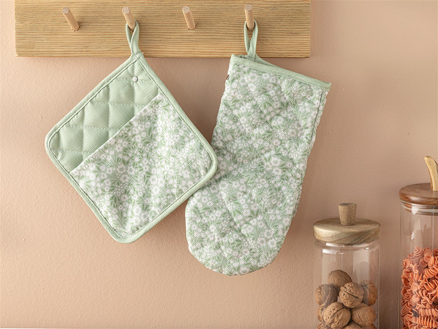 Zelena # Set 2 17x30 cm+20x20 cm Mint-lilac-roz