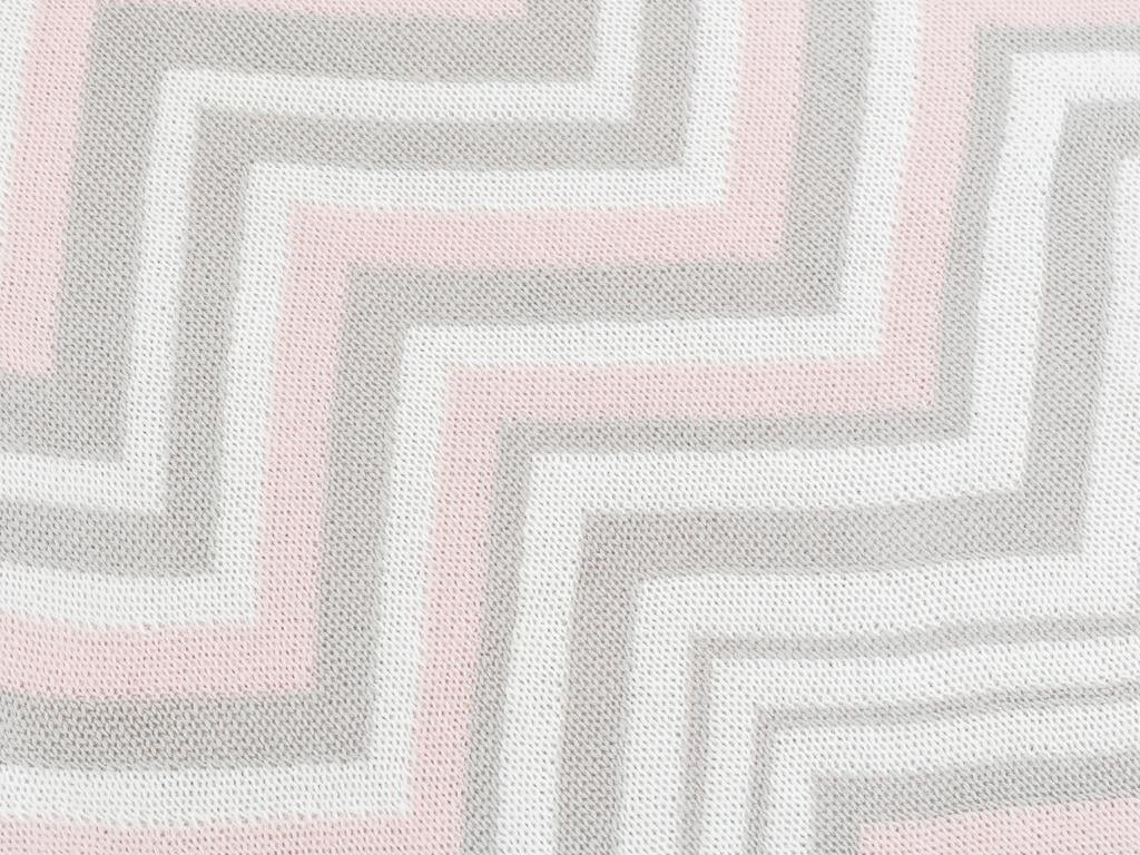 Zigzag Acril  PĂTURĂ TV 120x170 cm Pink