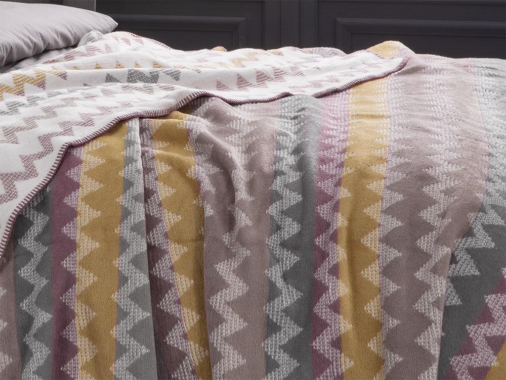 Zigzag  Waffle For One Person  PĂTURĂ 150x200 cm Scorțișoară
