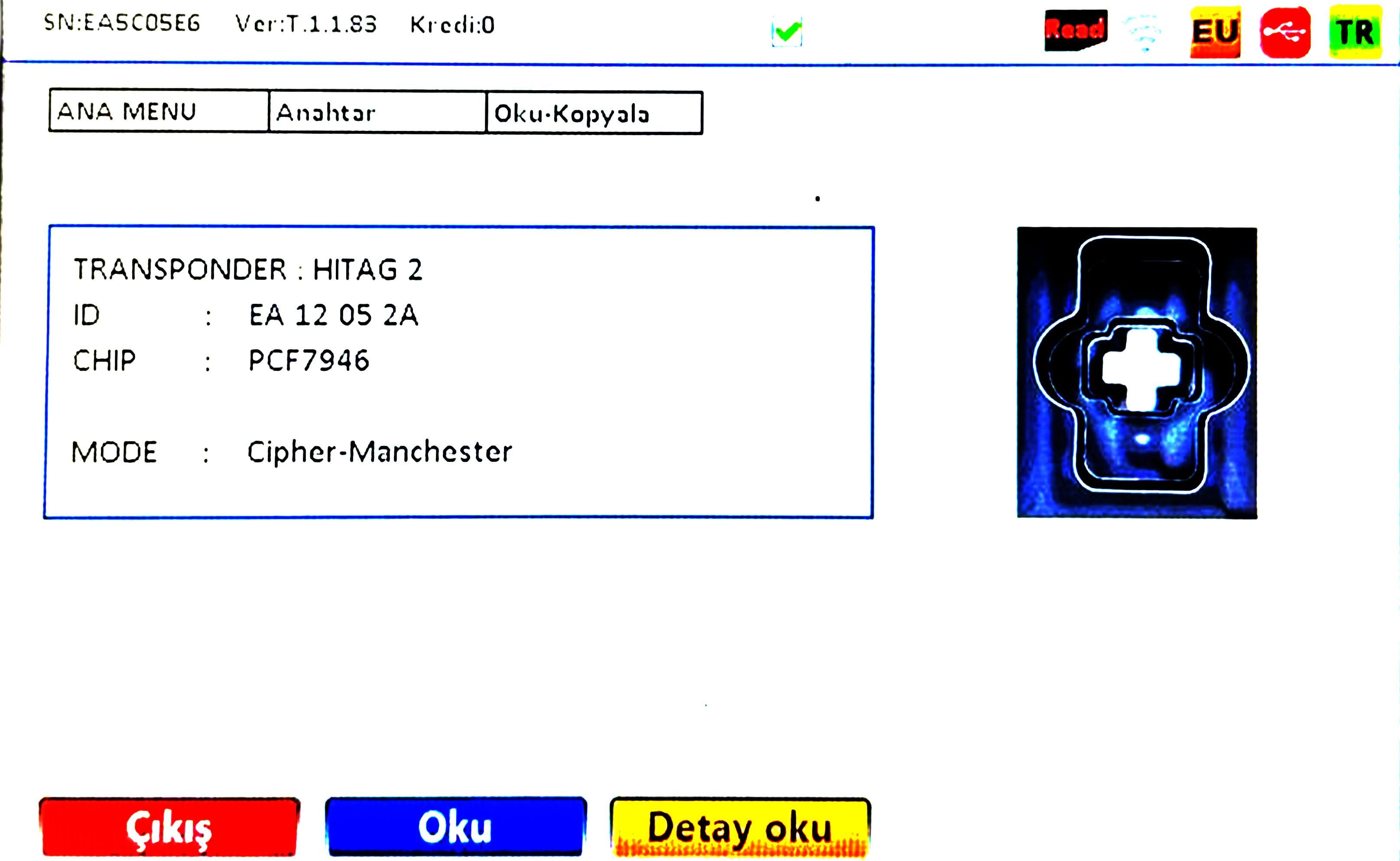IEARNR102EİEA TEK BUTON ID46 433MHZ-RENAULT CLİO SYMBOL 