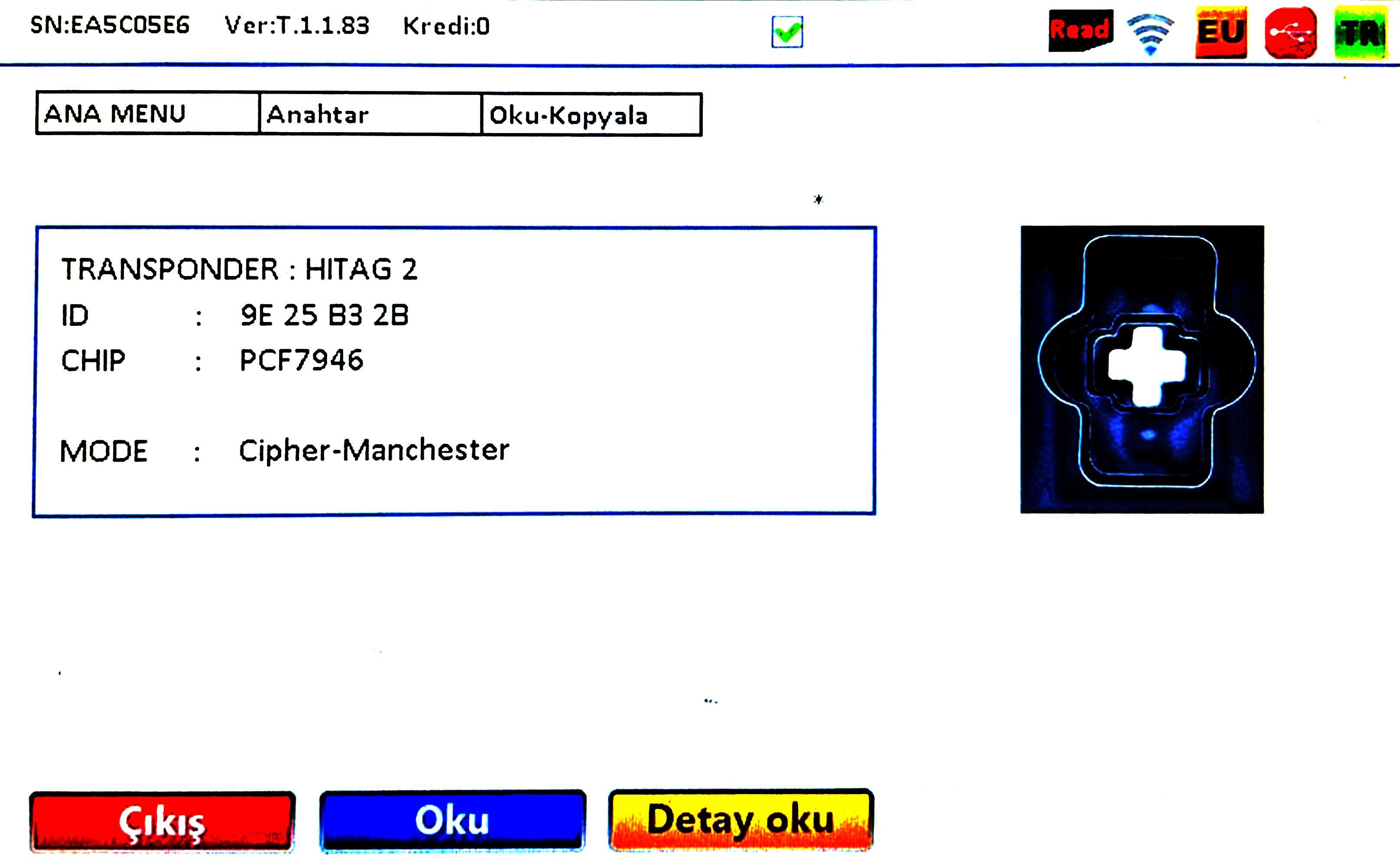 IEARNR103EİEA 2 BUTON KUMANDALI ANAHTAR PCF7946 RENAULT MASTER TRAFFIC KANGO