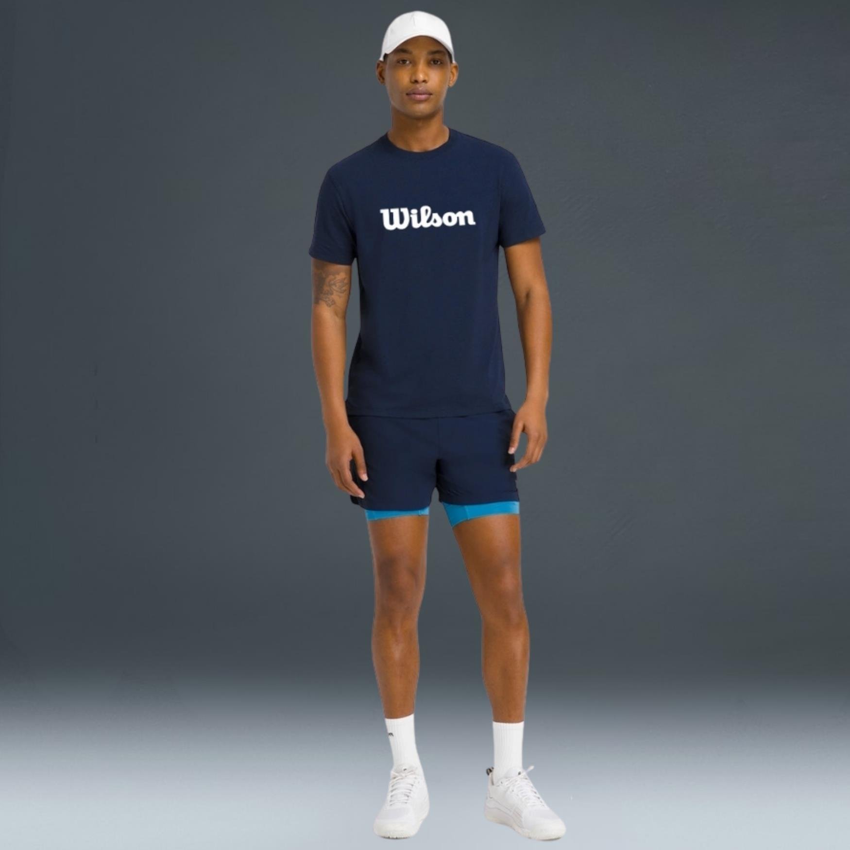  Wilson Team Graphic Tee Navy Script 