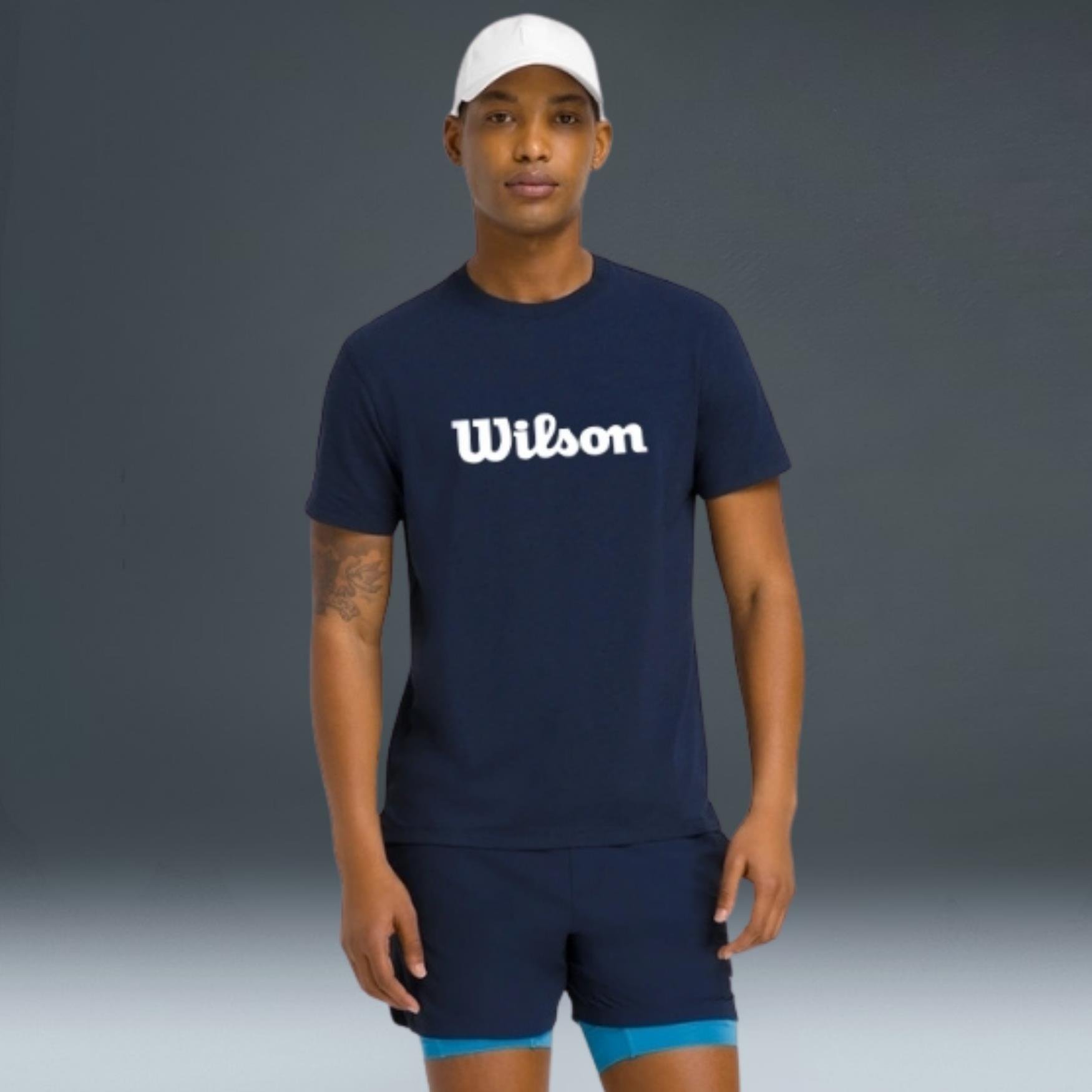  Wilson Team Graphic Tee Navy Script 