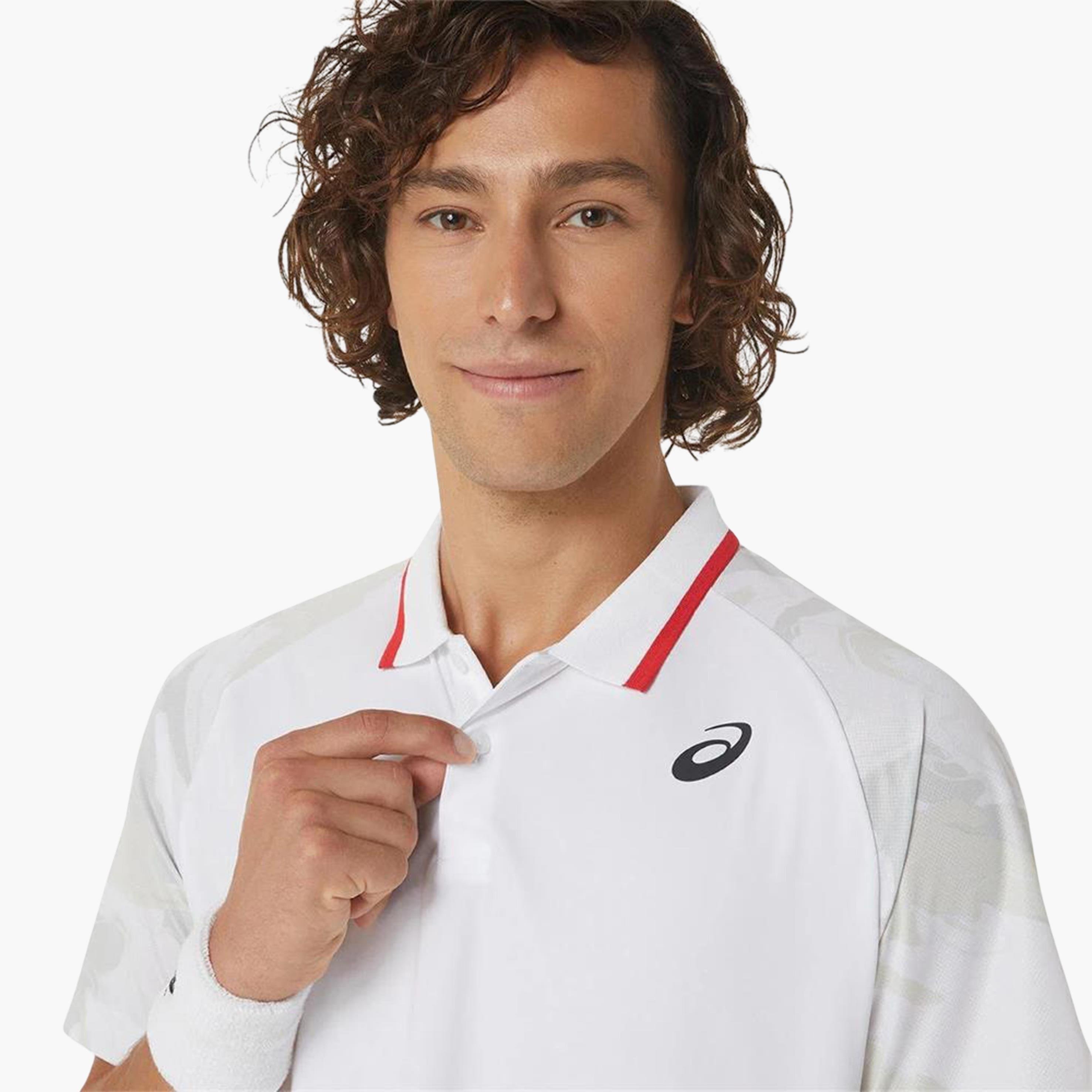 Asics Men Court Graphic Polo T-Shirt