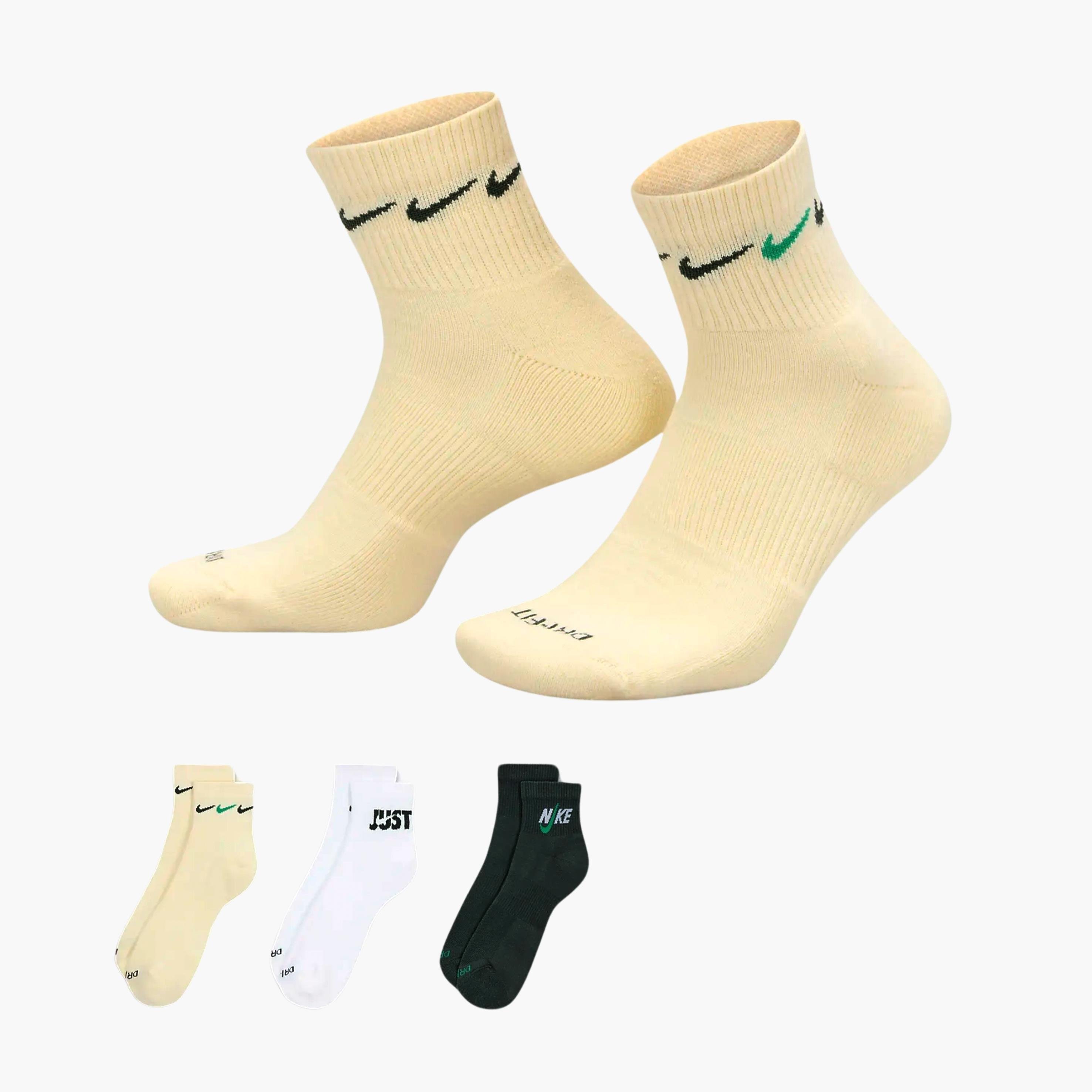 Nike Everyday Plus Cushioned Antrenman Bilek Çorap 3'lü