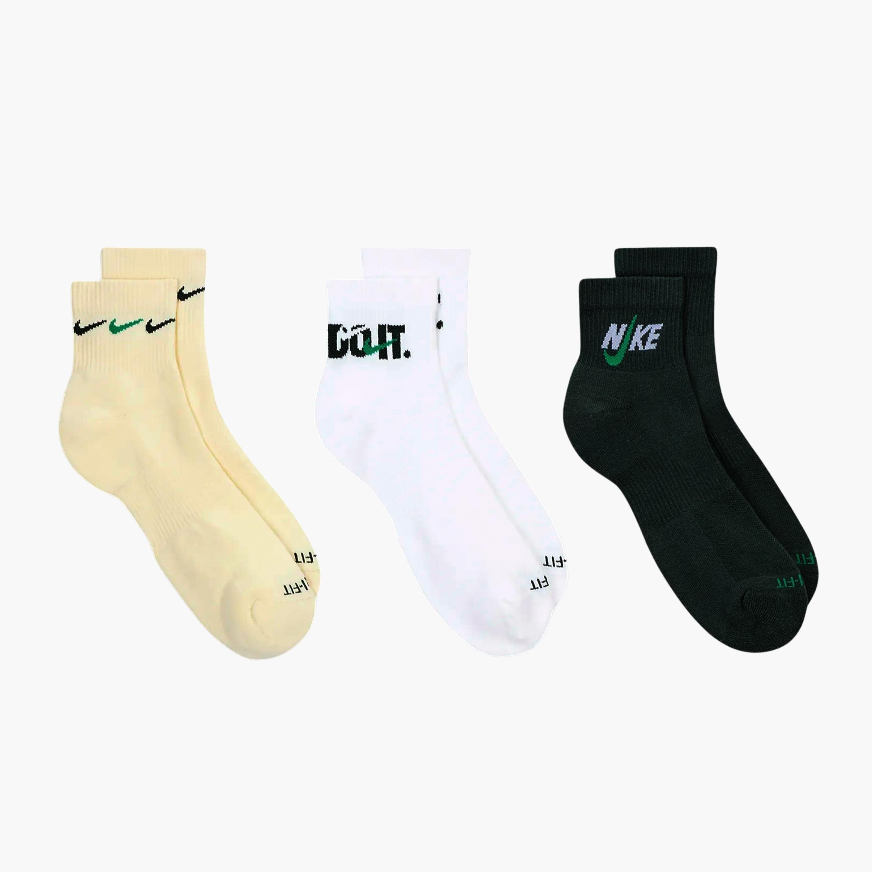 Nike Everyday Plus Cushioned Antrenman Bilek Çorap 3'lü