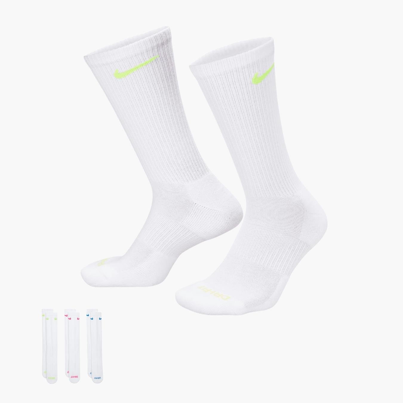 Nike Everyday Plus Cushioned Crew Antrenman Çorabı 3'lü