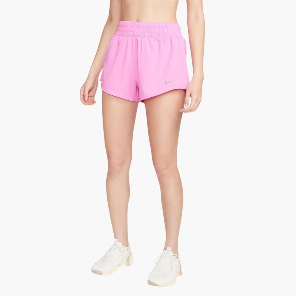 Nike One Dri-FIT Orta Belli Kısa Astarlı Şort 8 cm - Açık Pembe