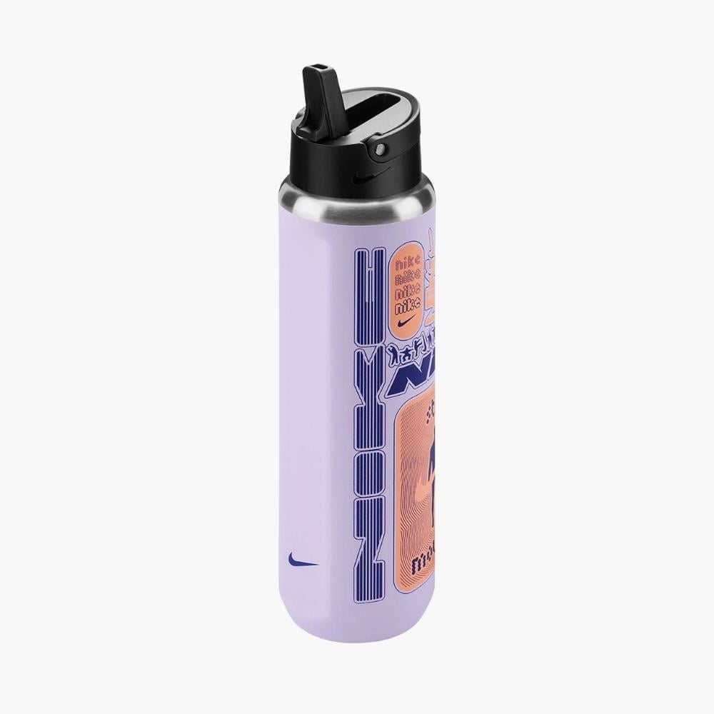 Nike Recharge Straw Bottle 24 Oz (675 ml) Paslanmaz Matara Suluk - Lila