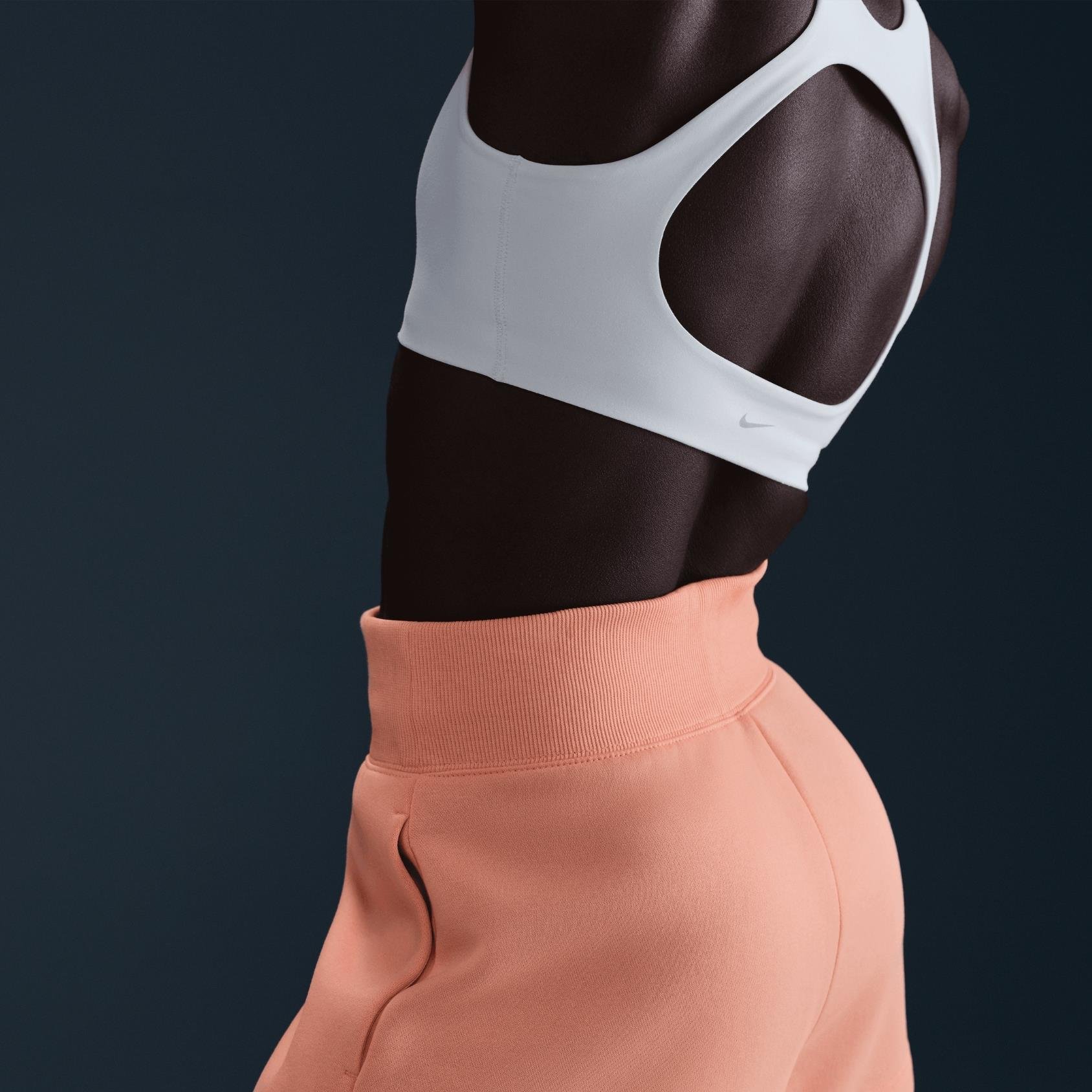 Nike Sportswear Phoenix Fleece Yüksel Belli Bol Şort - Somon