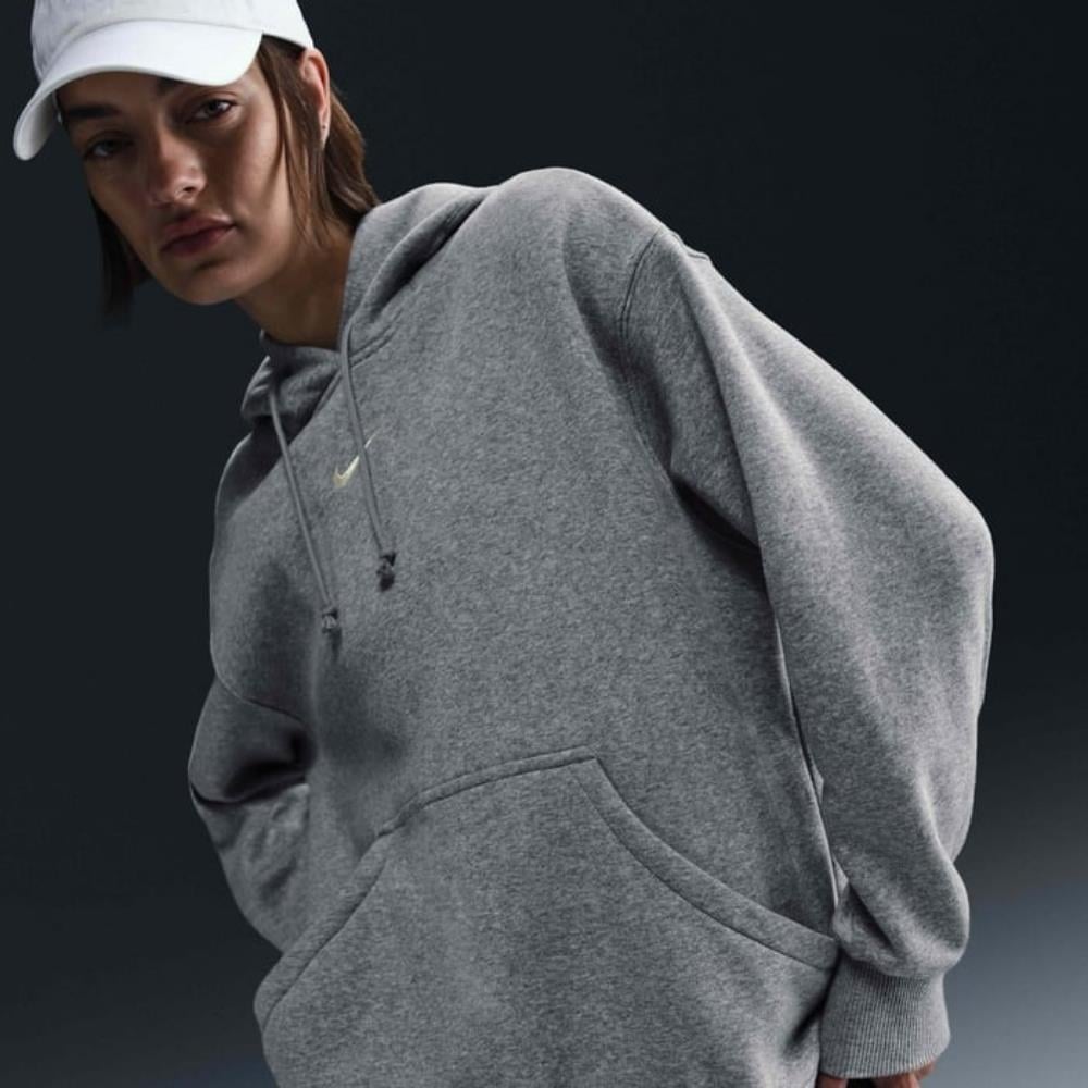 Nike Sportswear Phoenix Oversize Kapüşonlu Sweatshirt - Gri