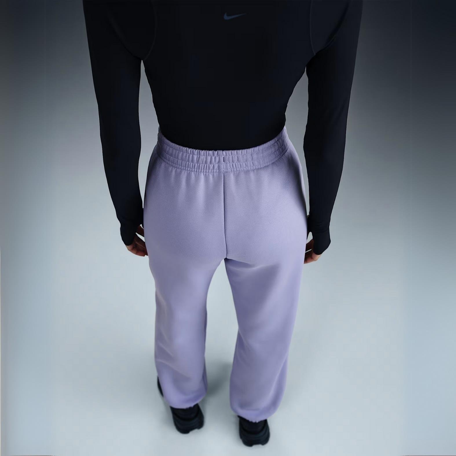 Nike Sportswear Phoenix Yüksek Belli Bol Kesim Eşofman Altı - Lila